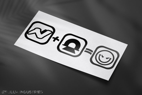 N+Tunnel=Grinse Smiley Sticker